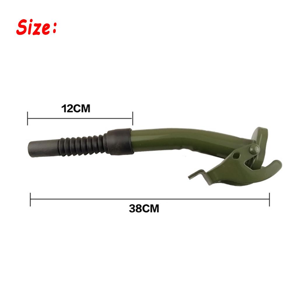 Metal Spout Flexible Durable Pouring Spout with Free Fuel Nozzel Car Wash &amp; Maintenance for 5/10/20L Jerry Cans Dark Green