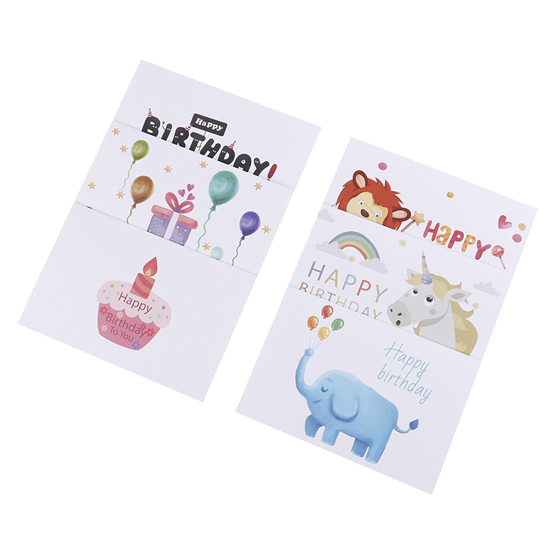 6 stk / sæt invitationer blankt inde lykønskningskort brugerdefinerede takkort bulk fødselsdagskort til børnekort med konvolutter