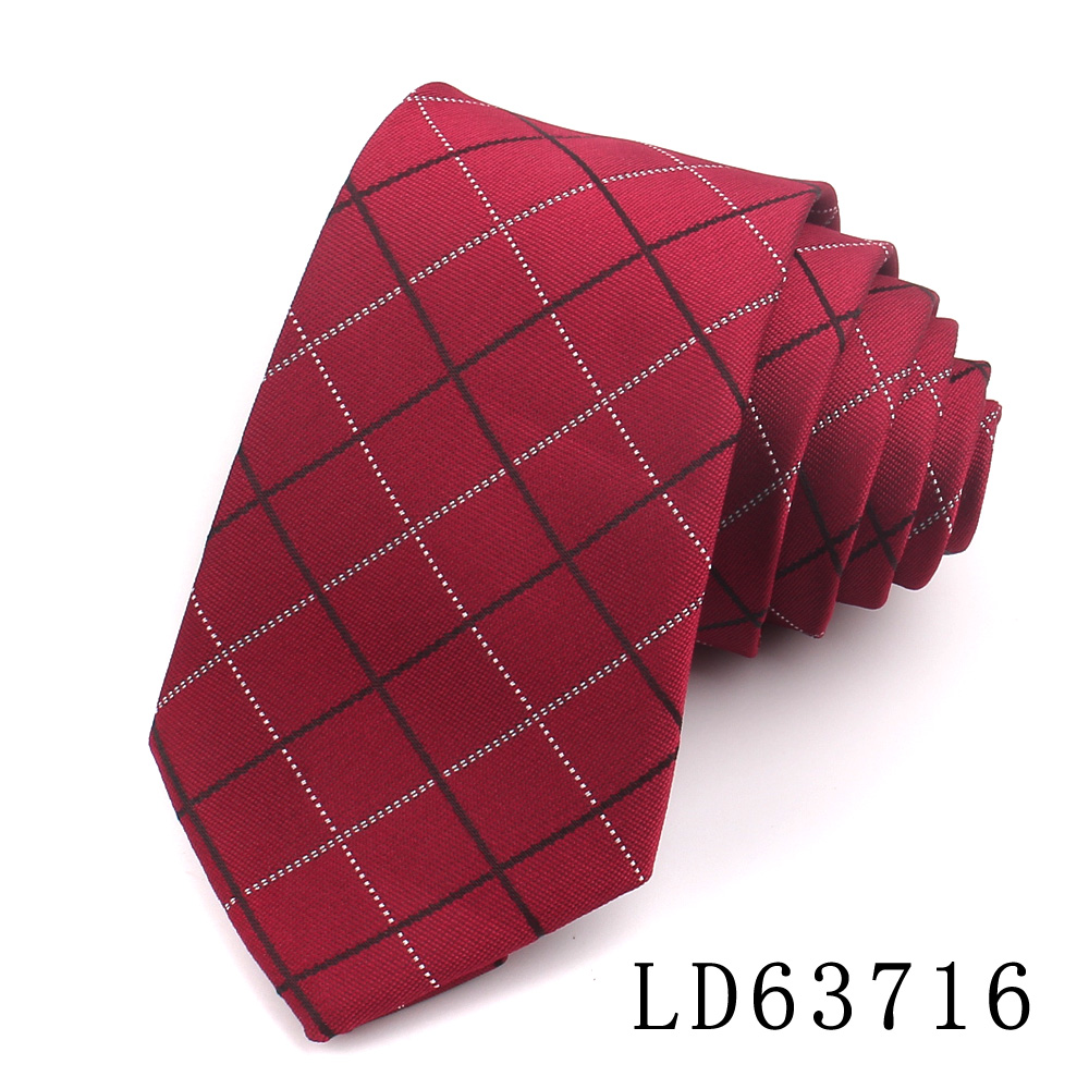 Cravates Jacquard à Carreaux pour Homme et Femme, en Polyester, Rayé, pour Mariage, Business, pour Adulte, Slim,: MULTI