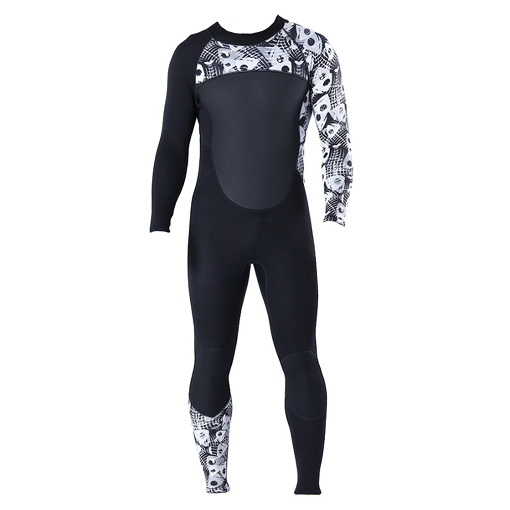 3mm Neoprene Diving Wetsuit Men's Full Body Wet Suit One-Piece Scuba Dive Suit Jumpsuit for Snorkeling Kayaking Surfing