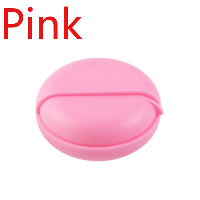 Multifunctionele ronde oordopjes opbergdoos, datakabel verpakking, koptelefoon opbergzak, abs bluetooth headset tas: Roze