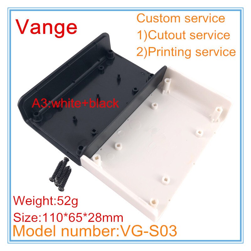 Boîtier plastique pour PCB électronique | Boîtier d'injection extrudé IP54 boîte de bricolage en plastique ABS 110*65*28mm pour PCB électronique 1 pièces/lot