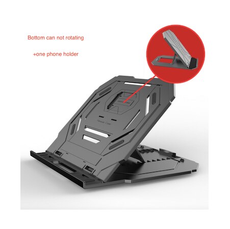 Laptop Stand Cooling Base Foldable Laptop Bracket Tablet Support Cooler Stands Holder with Free phone holder: 2