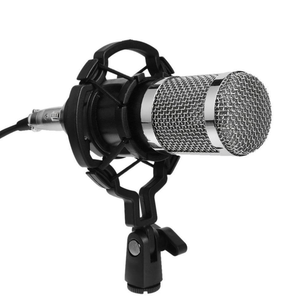Dynamic Condenser Microphone Sound Studio Audio Recording Mic with Shock Mount for Broadcasting KTV Singing BM800