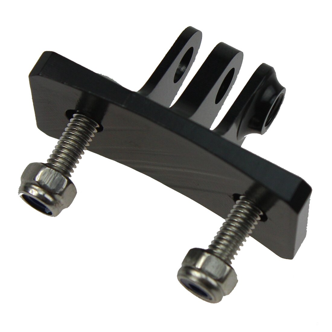 Adaptador de montaje fijo para casco de paracaidismo CNC, montaje para cámaras de acción GOPRO Hero 9, 8, 7, 6, 5, 4, 3 yi, SJ4000, SJ5000, SJ6000, SJcam: black
