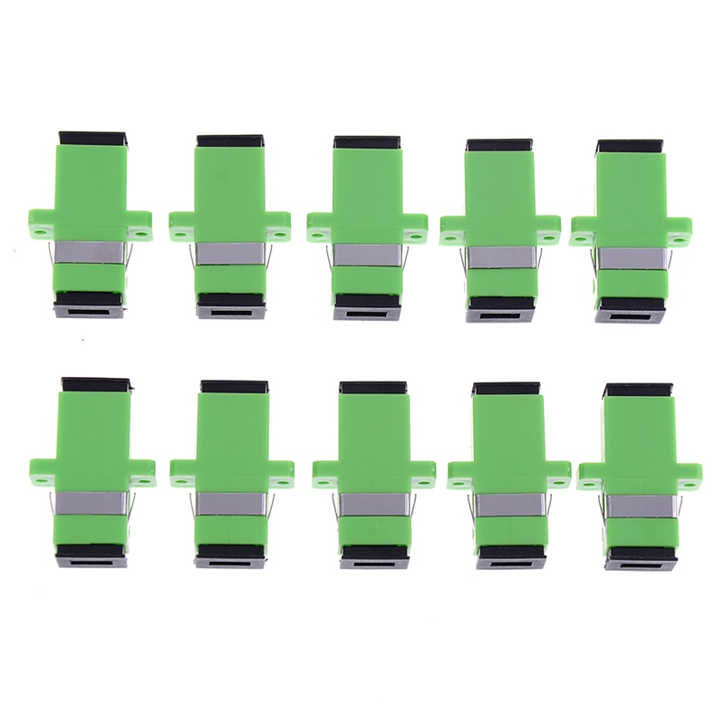 10PCS Sc Apc Simplex Mode Fiber Optic Adapter Sc Apc Optical Fiber Coupler Connector