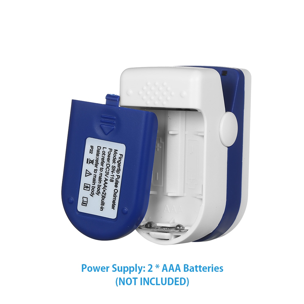 Blood Oxygen Finger Pulse Digital Fingertip Oximeter Oxygen Saturation Meter Finger Monitor Oximetro with Lanyard & Storage Bag