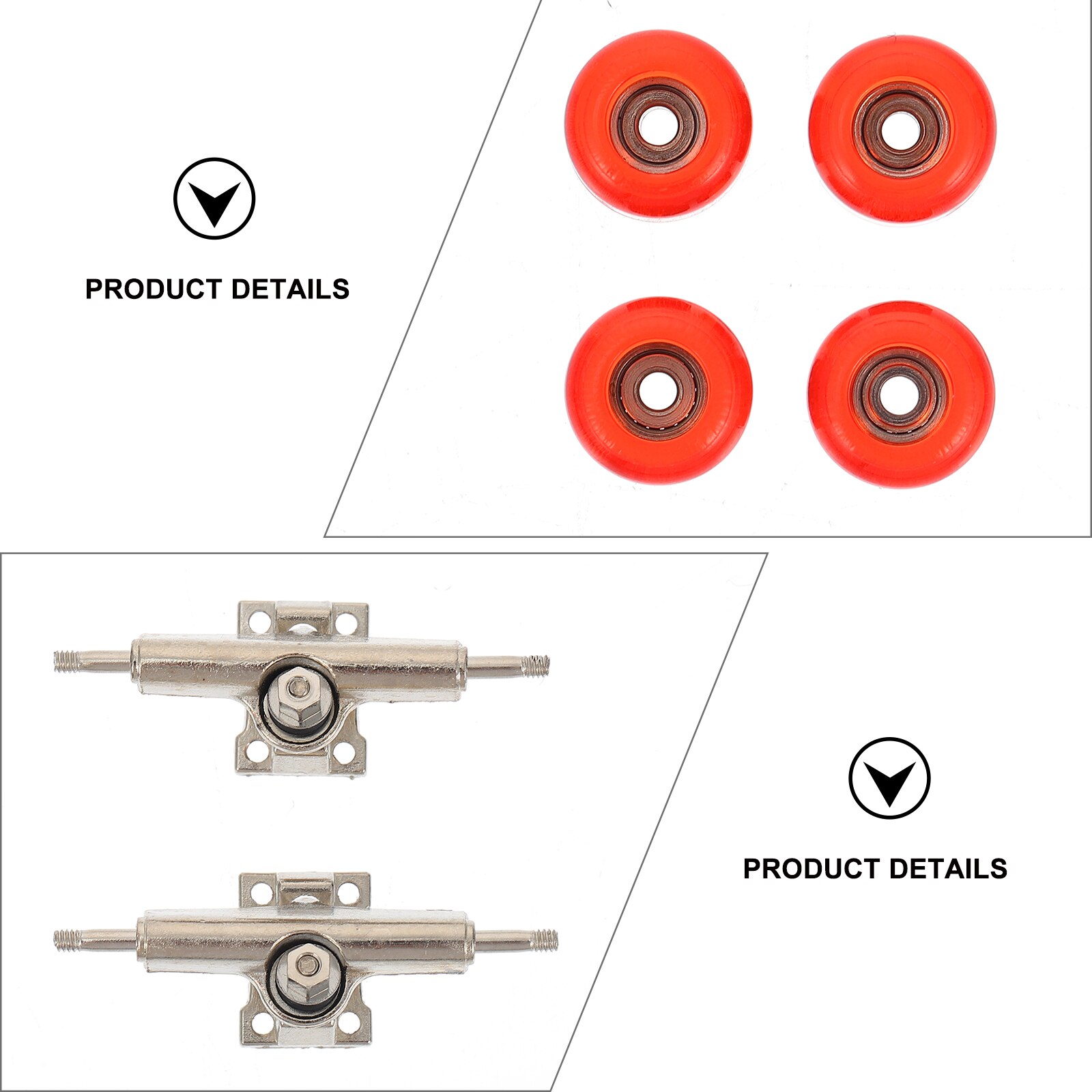 1 Set of Fingerboard Accessories Aluminum Alloy Finger Skateboard Tools