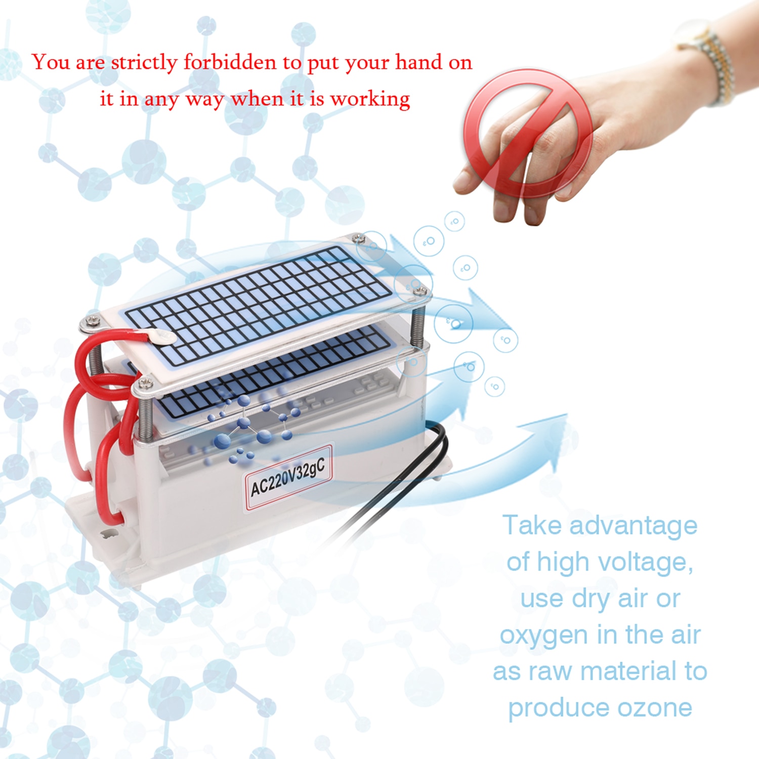 Ozone Generator 220V 32g/h Ozonator machine air purifier Air Cleaner deodorizer Formaldehyde Remove Machine for Home Car