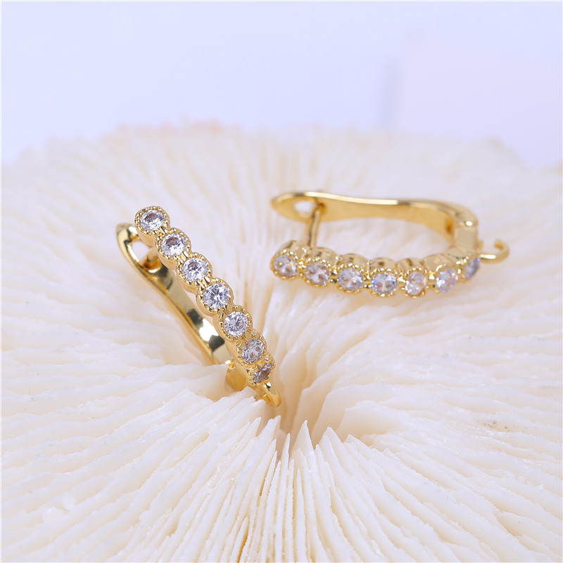 Multi-Stil Glänzende Strass Ohrring Haken Verschlüsse Zirkon Ohrringe Erkenntnisse Für Frauen DIY Schmuck Zubehör Liefert