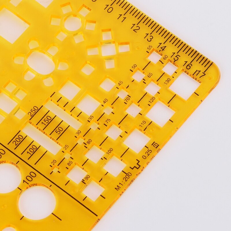 Architectural Template Ruler Drawings Stencil Measuring Tool Supply
