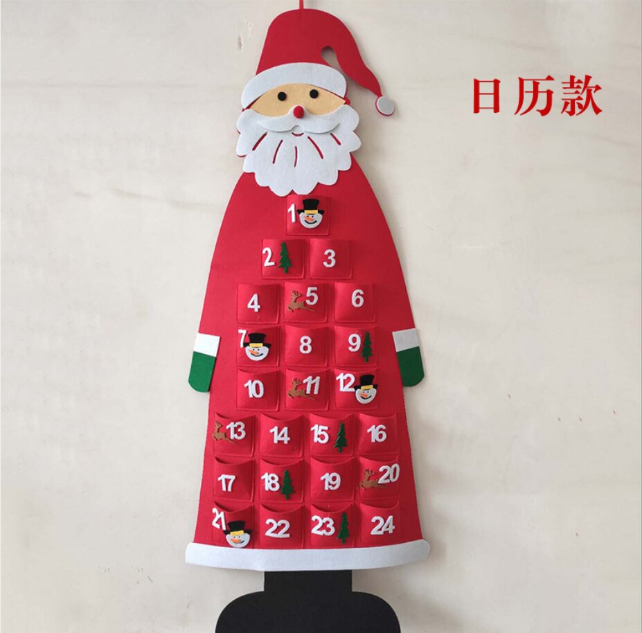 Diy Voelde Kerstboom Kerst Decor Voor Thuis Navidad Jaar Voor Kinderen Cristmas Ornamenten Navidad Natal Xmas boom: Calendar