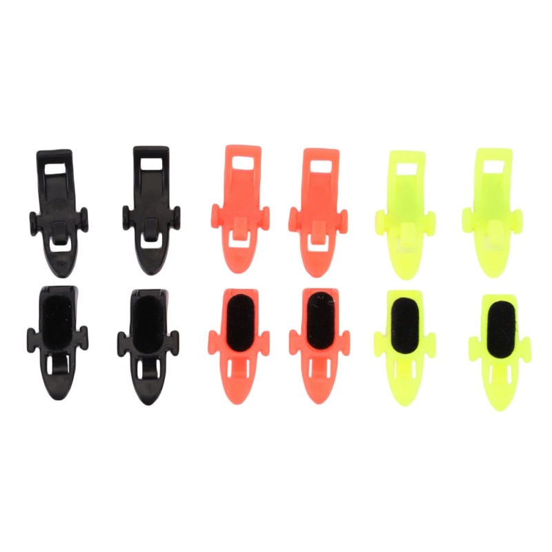 Porte-hameçon de pêche, support d'appât avec anneaux en caoutchouc pour canne à pêche, équipement Portable, accessoires fixes, 10 pièces
