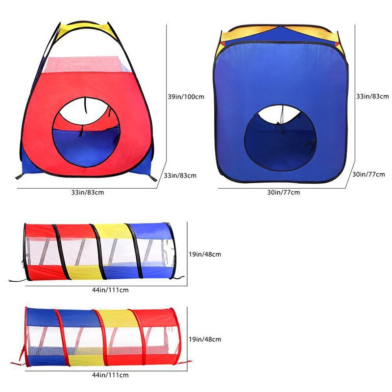 4 w 1 zagraj w namiot zabawkowy dla dzieci zestaw tunelowy basen z piłkami namioty z tunelem indeksowania kryty odkryty domek dla dzieci