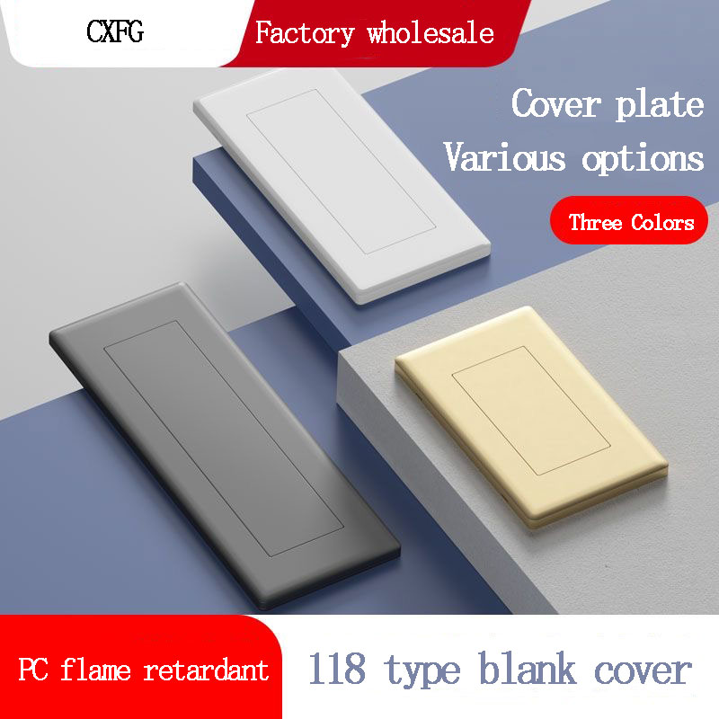 Leere Abdeckung im US-Standard-18-Typ, mittelgroß, groß, Vier-Positionen-Anschlussdose, Abdeckung für dunkle Box-Schallwandabdeckung, hässliche blinde Platte
