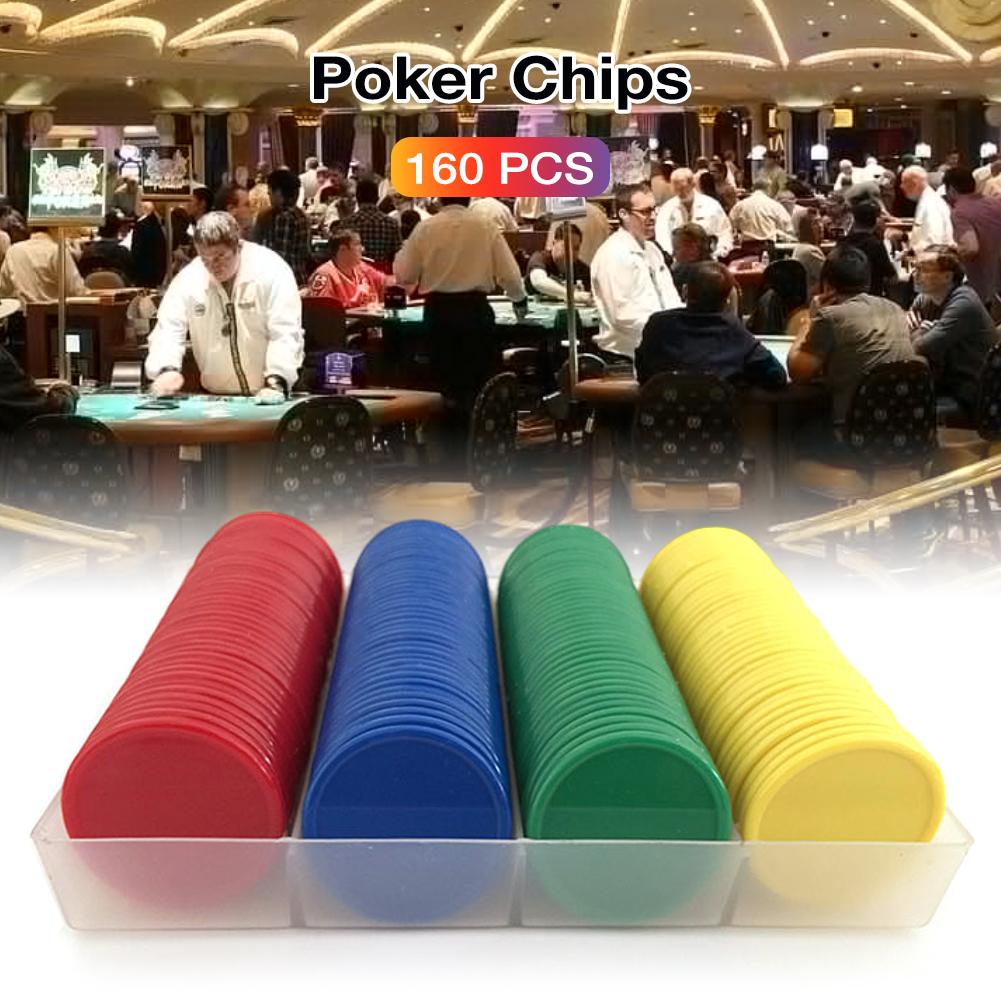Fichas de póker de plástico, fichas de juego de clasificación, fichas de Casino, marcadores de Bingo para diversión, Club familiar, suministros de juego de carnaval, 160 Uds.