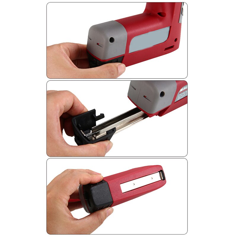 Electric Stapler 4.2V Lithium-ion Cordless Nail Gun Staple Gun Nailer Stapler DIY Tool Wood Frame Portable Woodworking Tool
