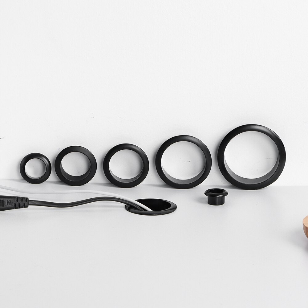 Computer Desk Cable Grommets Wire Hole Cover Cabinet Vent Hole Decor Plug Cable Outlet Port Furniture Hardware Line Organizer