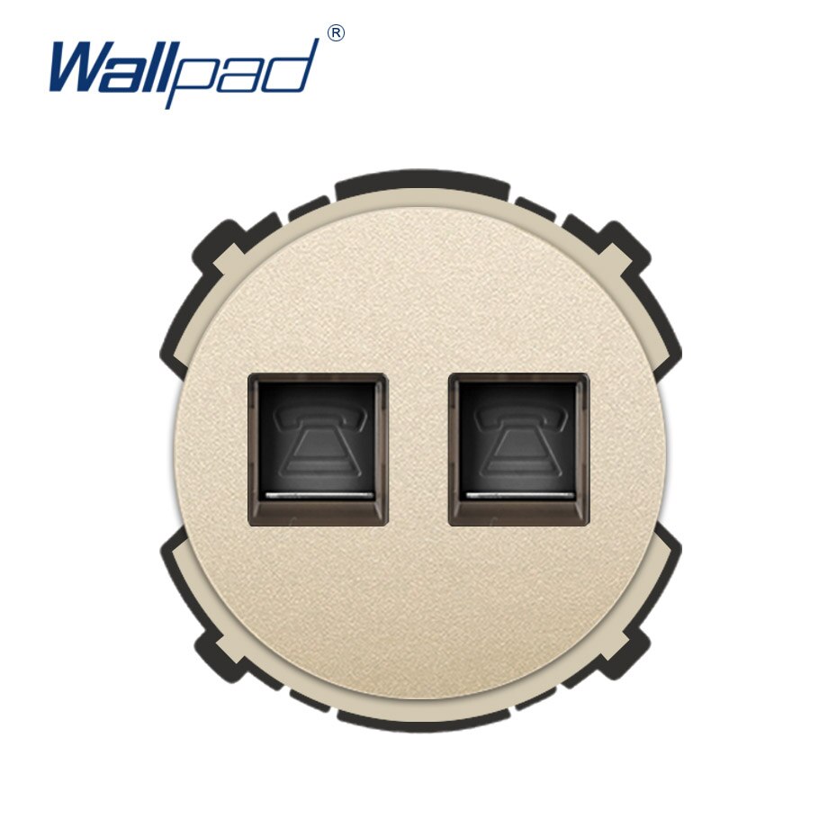 Wallpad 2 tel telefoon wandcontactdoos functietoets alleen zwakke stopcontacten cat 3