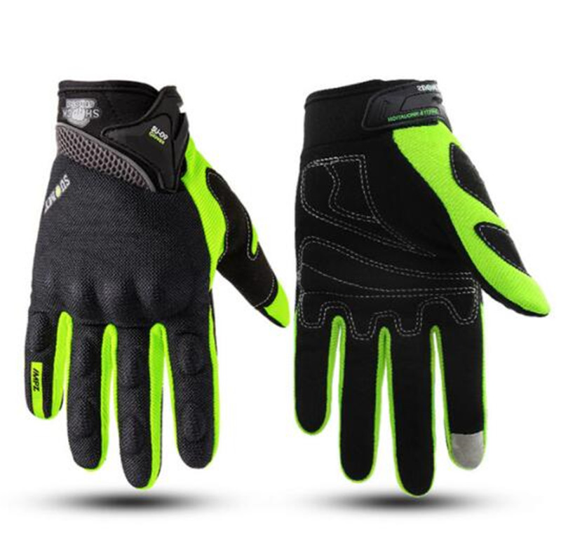 SUOMY-Guantes de Moto impermeables para hombre, manoplas de invierno a prueba de viento con pantalla táctil, 100%: SU-09 Green / M
