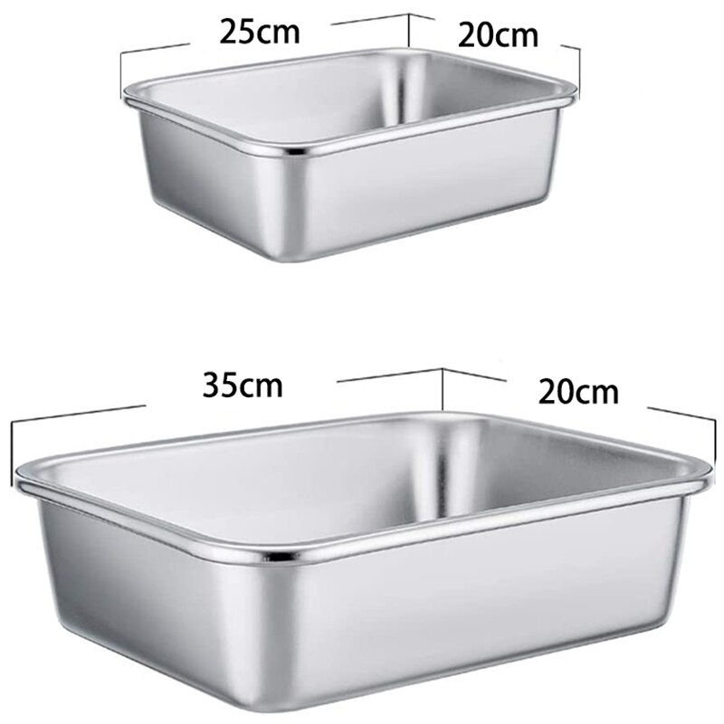 Ensemble de 2 moules à lasagnes, gâteau Rectangle Brownie, résistant et sain, facile à nettoyer et lavable au lave-vaisselle