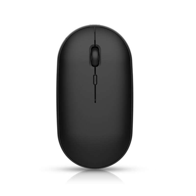 2.4G Bluetooth Draadloze Muis Ergonomische Draagbare Mute Stille Power Saver Oplaadbare Meisje Muizen Voor Laptop: Black