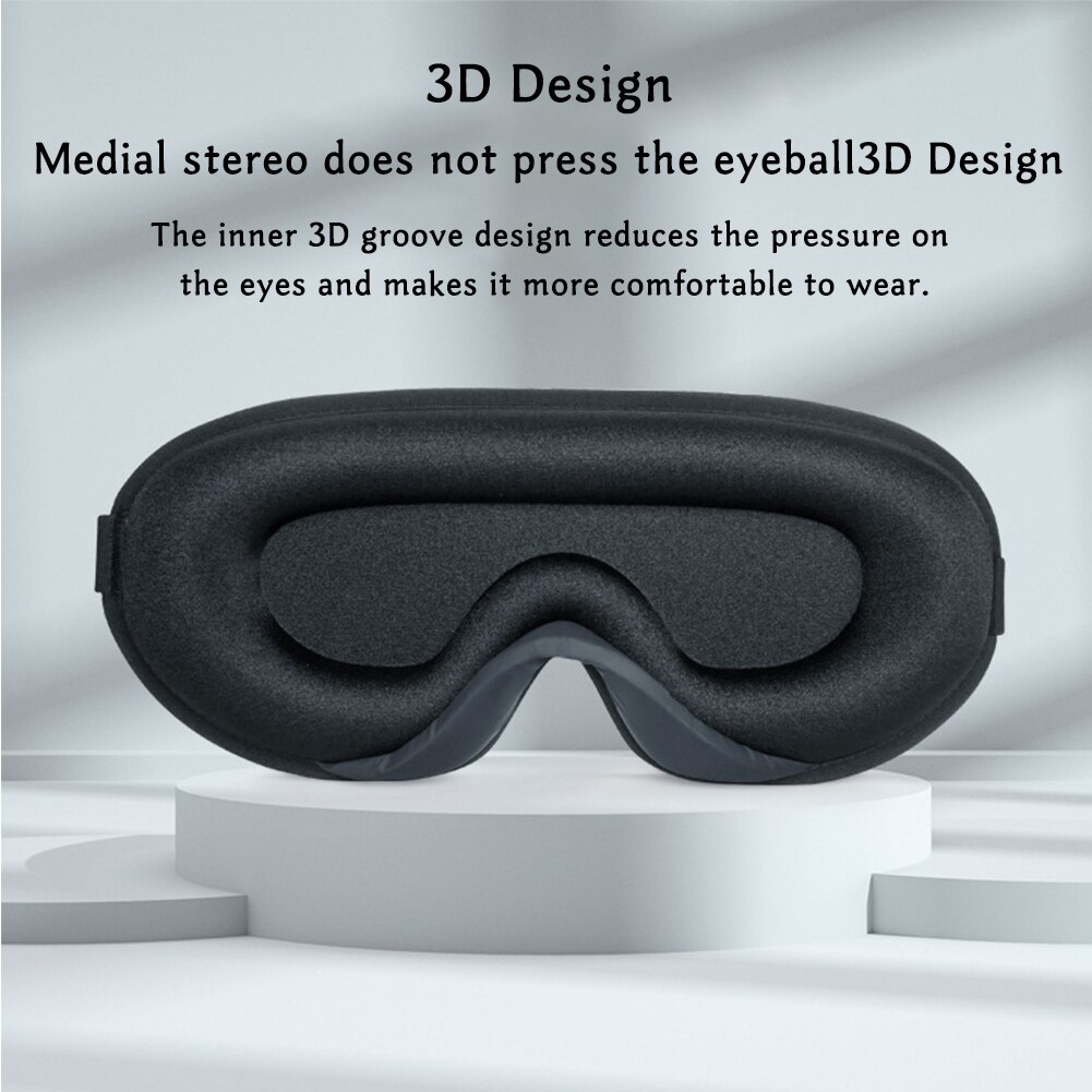 Mascarilla 3D para dormir para hombre y mujer, máscara de ojos Natural para dormir, Parche de viaje suave y portátil, 1 unidad
