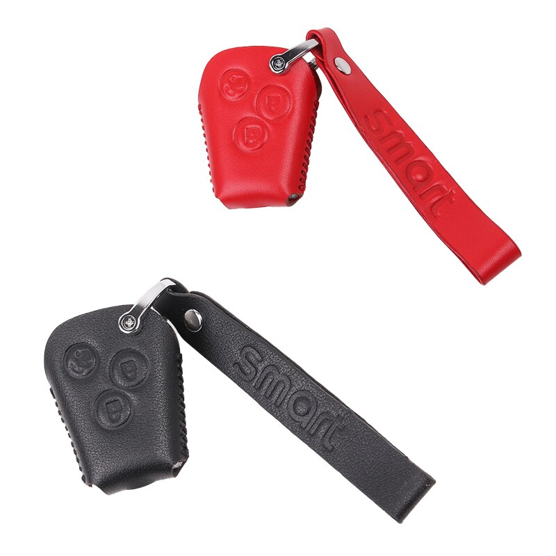 Funda de cuero para llave de coche, carcasa para llave remota para Mercedes Smart Fortwo Forfour 453, accesorios de decoración de estilo