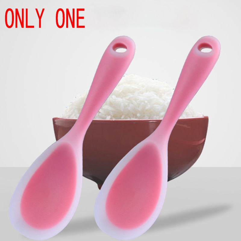 Paddle Non-Stick Silicone Sushi Rice Heat Resistant Rice Spoon Spatula Kitchen Tool Soft Rice Server Cooking Supplies