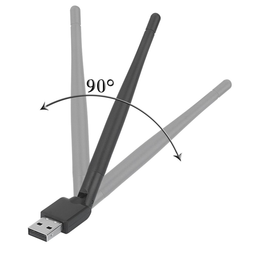 Rt5370 USB 2.0 150Mbps WiFi Antenne MTK7601 Draadloze Netwerkkaart 802.11b/g/n LAN Adapter met draaibare antenne