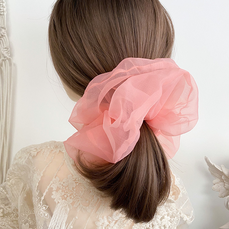 Para mujer, Scrunchie de encaje de gran tamaño para el cabello, cuerdas elásticas para el cabello de Color sólido, lazos para el cabello, banda para el cabello, accesorios elegantes para el cabello: Color camuflaje del desierto