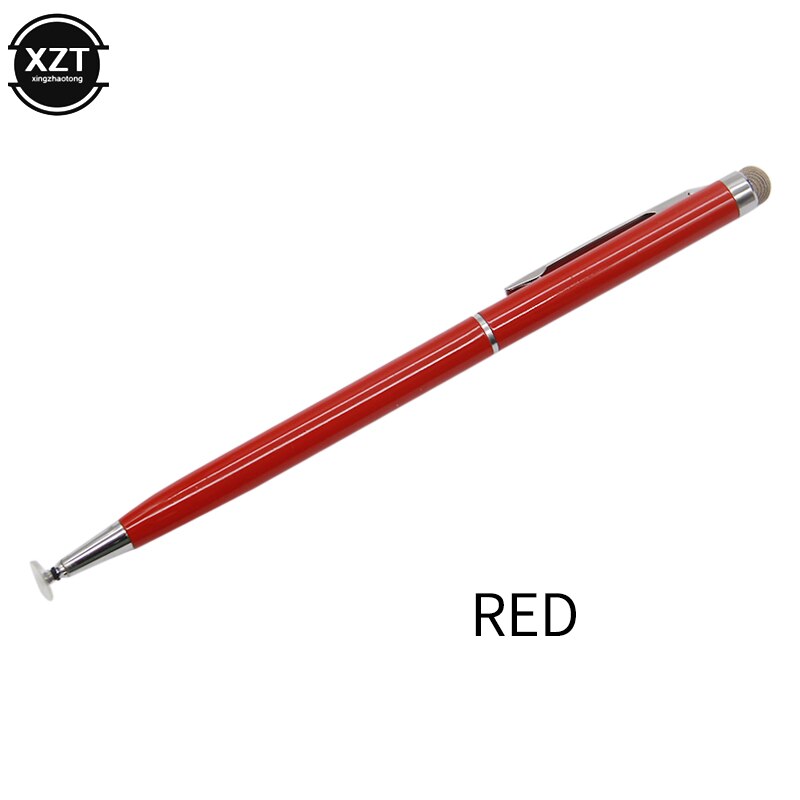 Lápiz capacitivo 2 en 1 para pantalla táctil, bolígrafo de dibujo con succionador táctil conductivo, cabeza táctil de microfibra para tableta y teléfono inteligente: Rojo