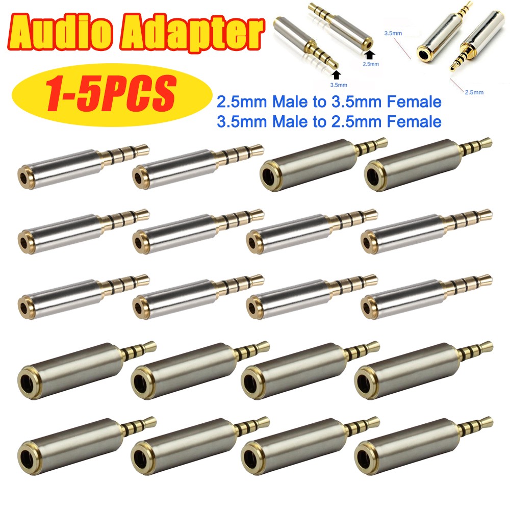 Jack 3.5 mm to 2.5 mm ljudadapter 2.5mm hane  to 3.5mm honkontakt för aux-högtalarkabel hörlursuttag 3.5