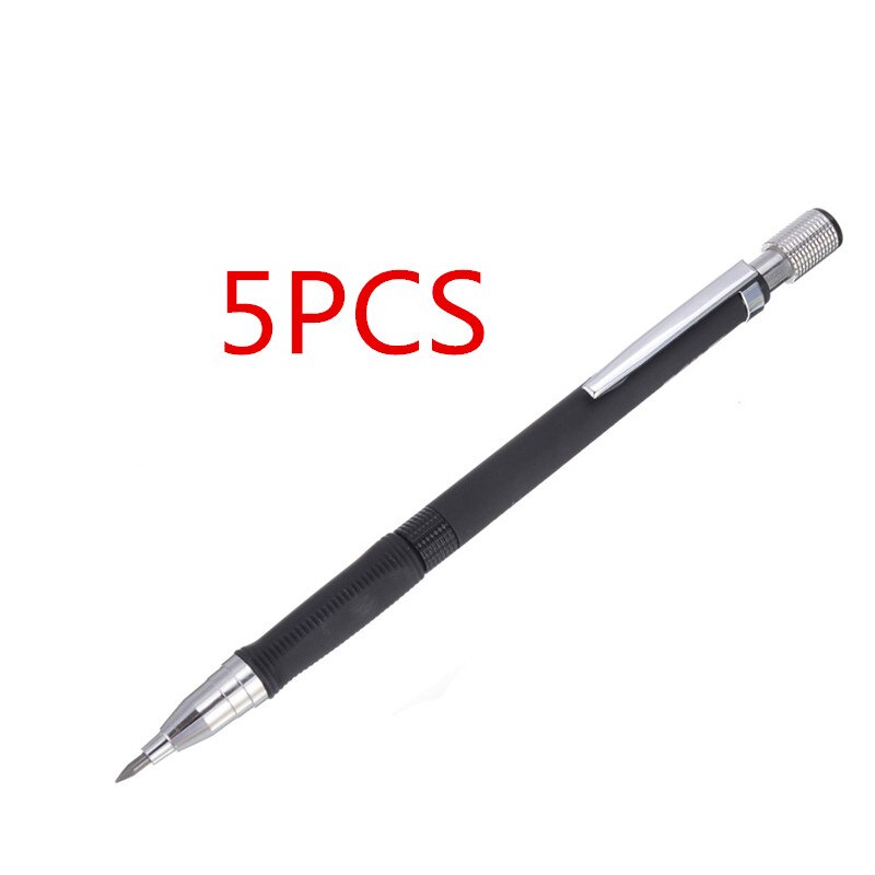 5 stücke 2B Mechanische Bleistift 2mm Metall Blei Halfter Stift Automatische Entwurf Zeichnung Bleistift Kunst Werkzeug Für Technische Zeichnung schwarz/Blau: Schwarz