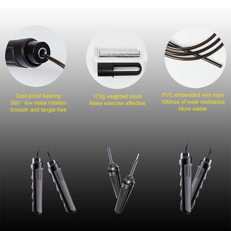 Weighted Jump Ropes Workout Crossrope Jump Rope Adjustable Jumping Rope for Men Women Adults Fitness