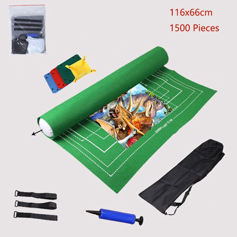 Puzzel Accessoires Speelgoed Draagbare Reizen Opbergtas Puzzel Opslag Roll Up Mat Jigsaw Roll Voelde Mat Speelkleed Voor Up 1500 Stuks: Green-With tools