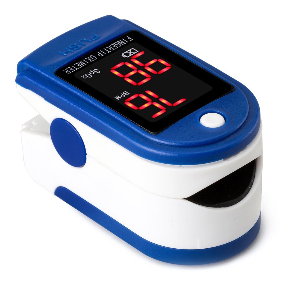 Pulse Oximeter Finger Pulse Oxymeter Digital Oxygen Meter Clip Type Sensor Display Fingertip Pulse Oximeters: blue