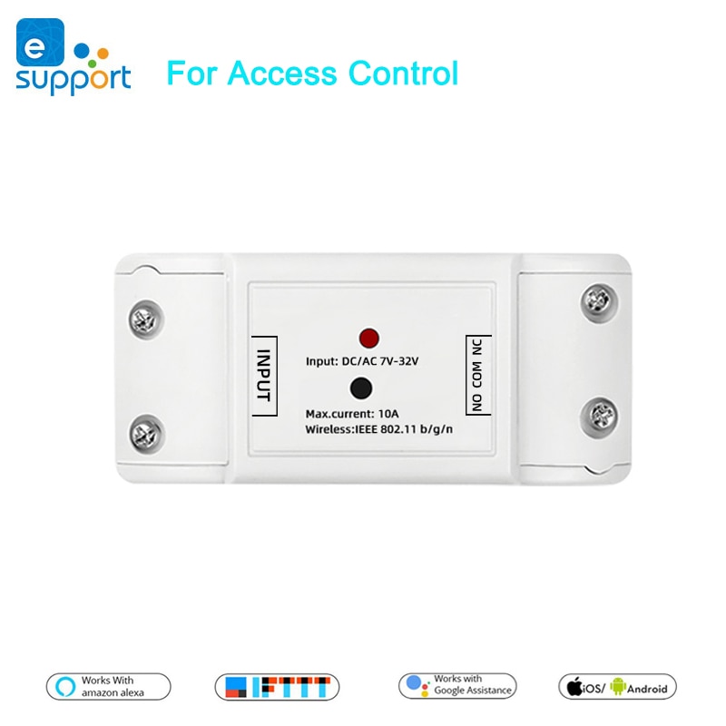 Ewelink wifi switch  dc 5v 12v 24v 32v inching/self-locking wireless relay smart home automation døradgang fjernbetjening
