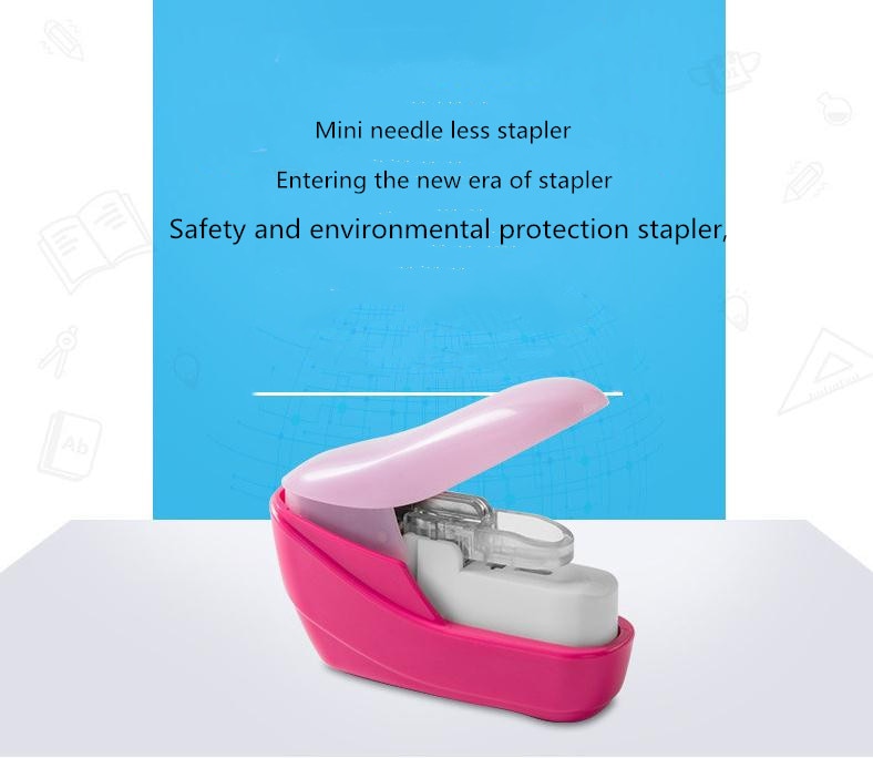 No Nails No Staples Stapling Machine Mini Cute Book Stapleless Stapler Paper Stapling Stapler Without Staple Stapler Free