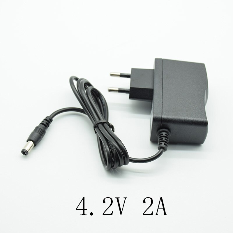 AC Converter Adapter DC 4.2V 1A 4.2V 2A 1000/2000 mA Power Supply Charger EU Plug 5.5mm * 2.5mm(2.1mm) AC to DC 100-240V: 4.2V  2A