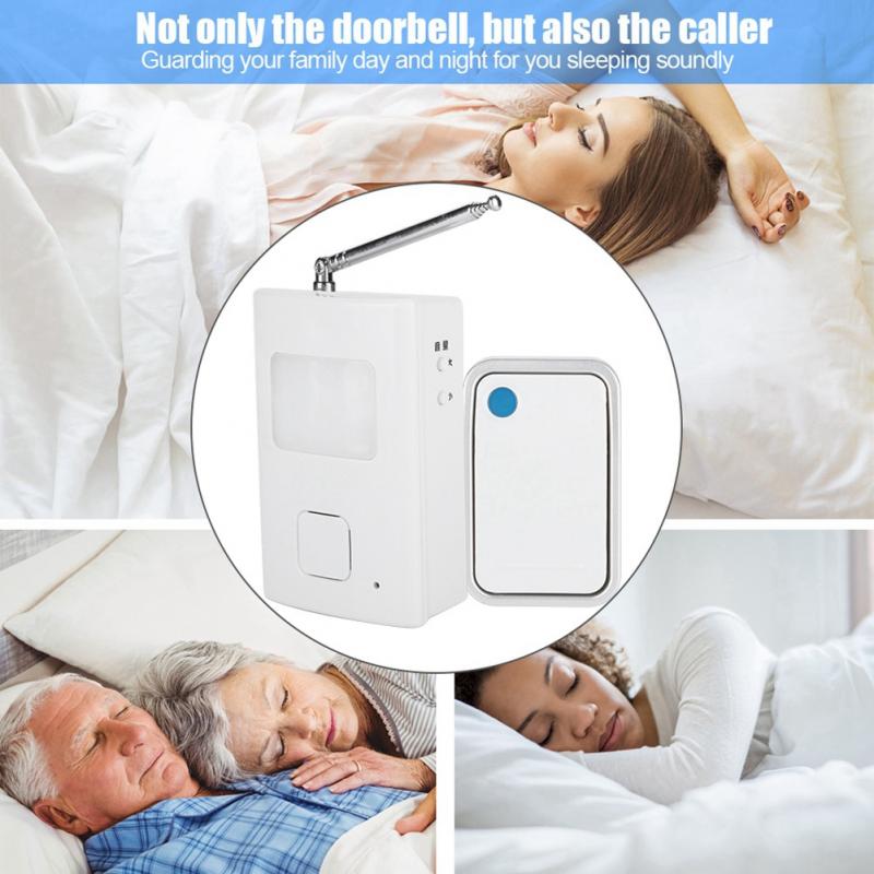 Wireless Electronic Waterproof Remote Push Button With Dog Barking Sound Doorbell