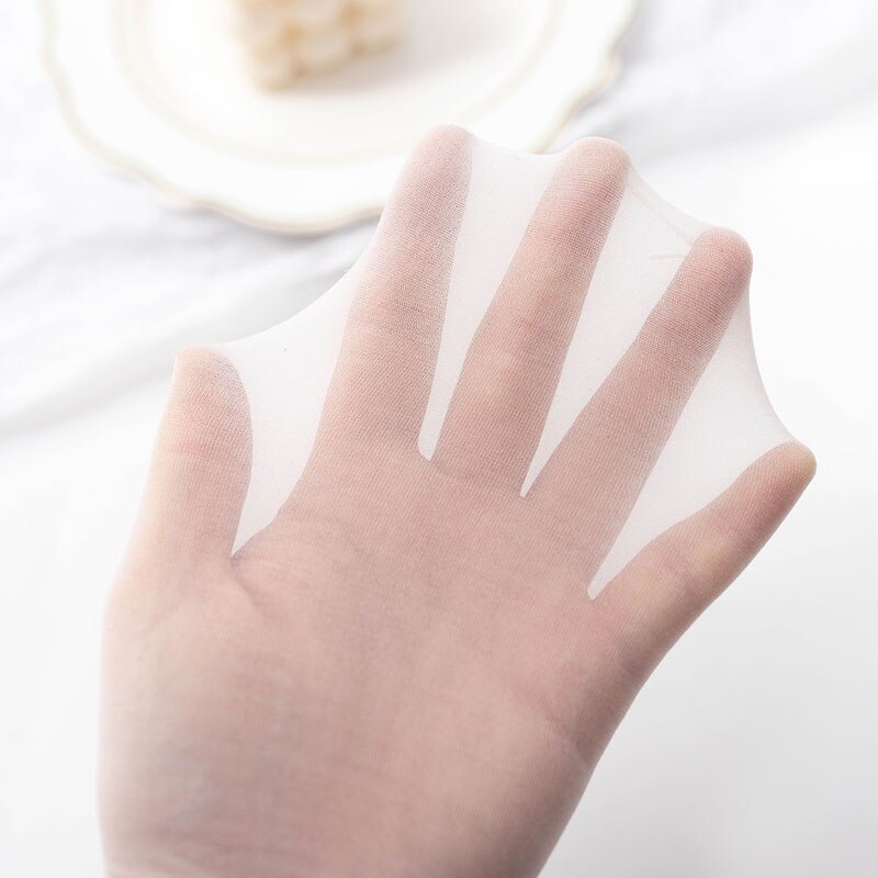 Calzini di cristallo del fumetto del bambino estate trasparente embroidory ragazzi ragazze calzini resistenti all'usura carino ultra-sottile bambino bambini kawaii calzino