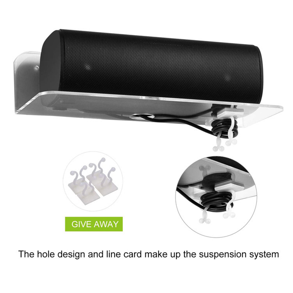 1pc Wall Mounted Photo Shelf Clear Acrylic Invisible Office Display Clear Floating Toy Storage Bathroom Bedroom Rack Organizer