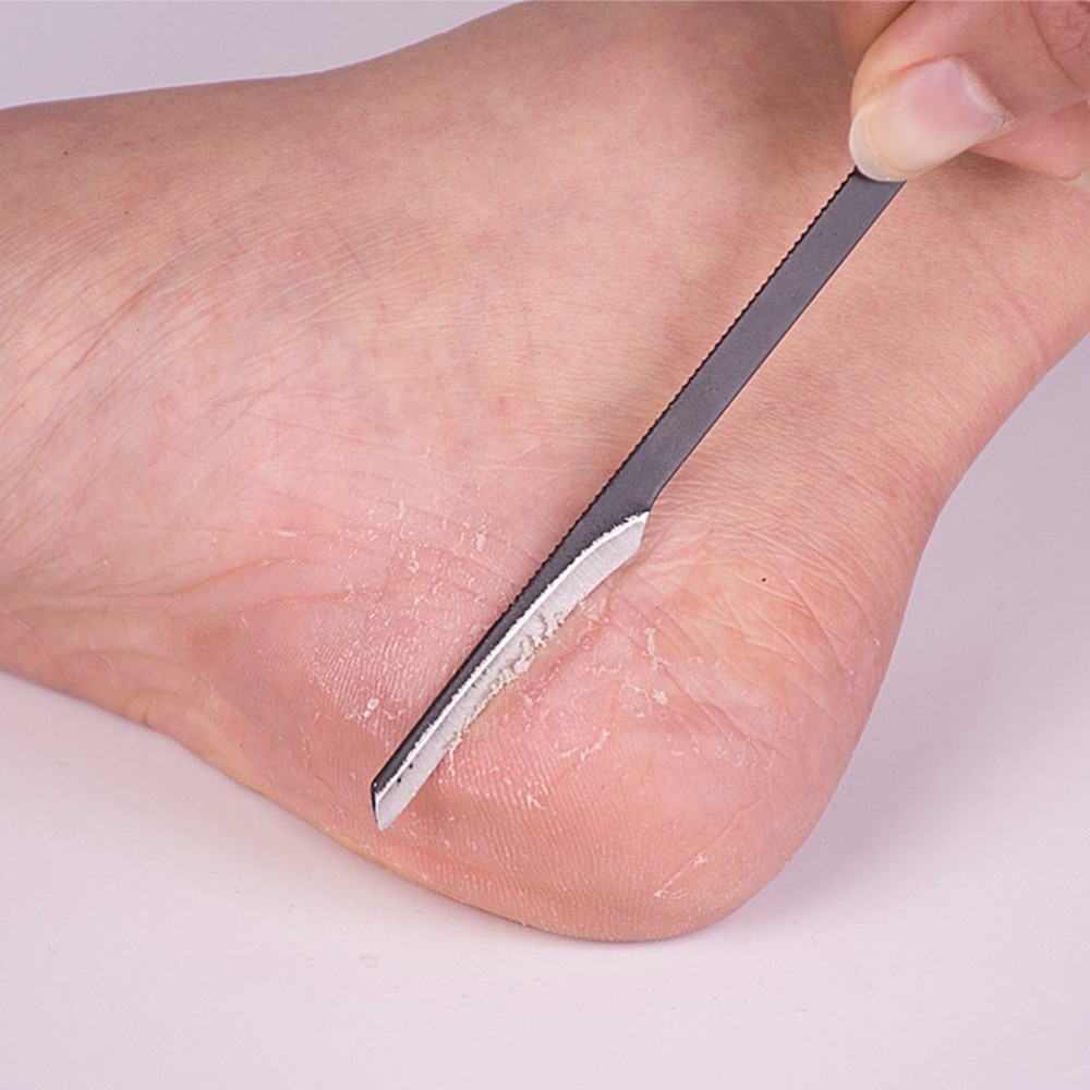 Metal cuticle pusher mænd kvinder død hudfjerner fodplejeværktøj manicure pedicure plejetrimmer