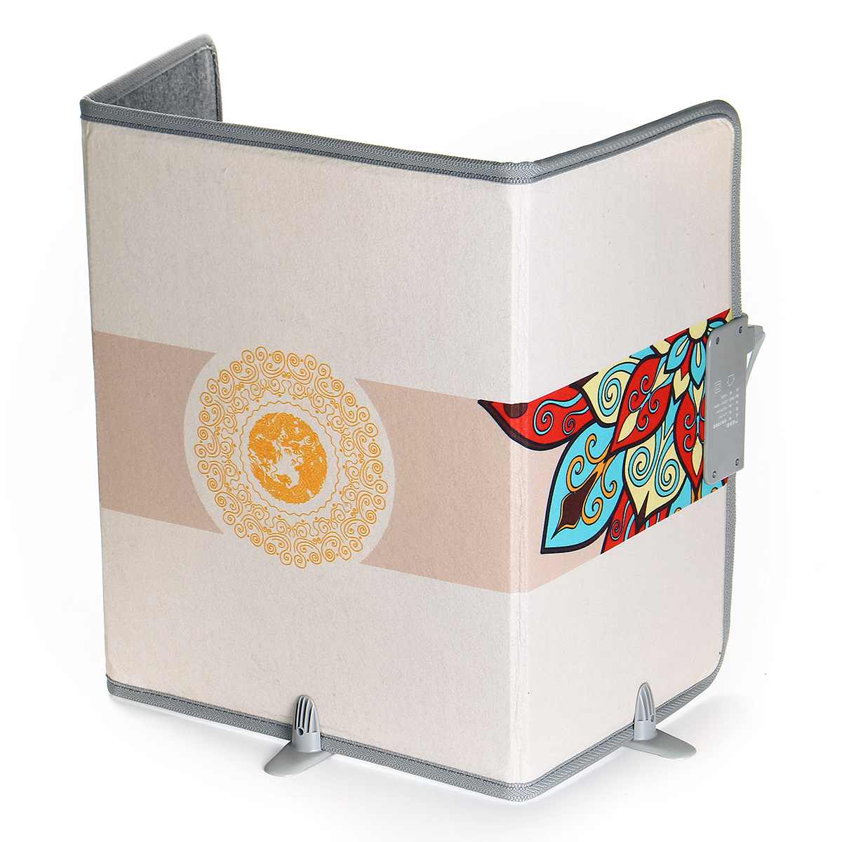 220V 150W Folding Electric Foot Warmer Heater Adjustable Under Desk Heating Pad with Blanket and Brackets 100x51cm: MULTI