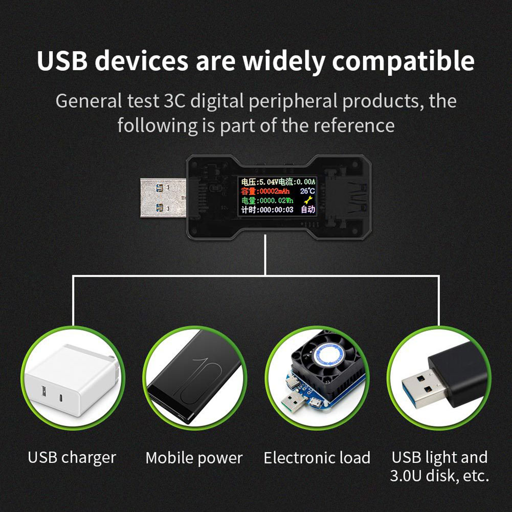 Fnb 18 usb tester digital voltmeter strømspændingsmåler amp volt amperemeter detektor fku 66