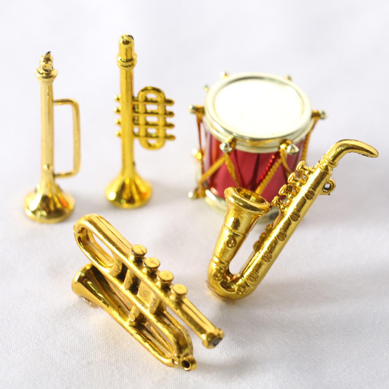 Poppenhuis Miniatuur Muziekinstrument Miniatuur Saxofoon Voor Kinderen