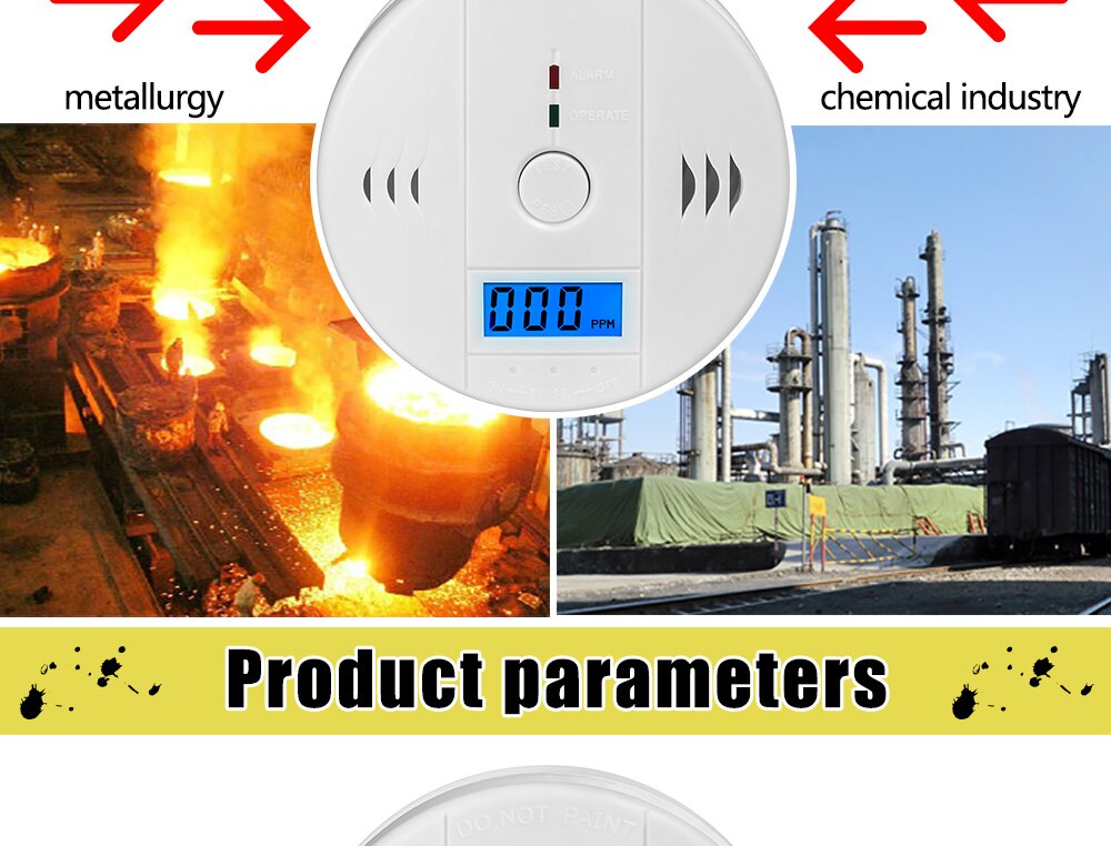 Carbon Monoxide Sensor Vergif Alarmas De Seguridad Para Casa Carbon