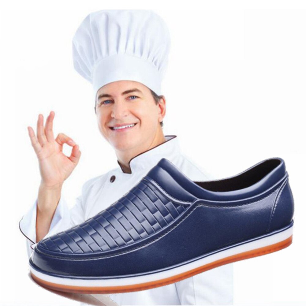 Chef Shoes Hotel Kitchen Non-slip Casual Flat Work Shoes Breathable Oil-Proof Waterproof Resistant Waiter Cook Working Shoes