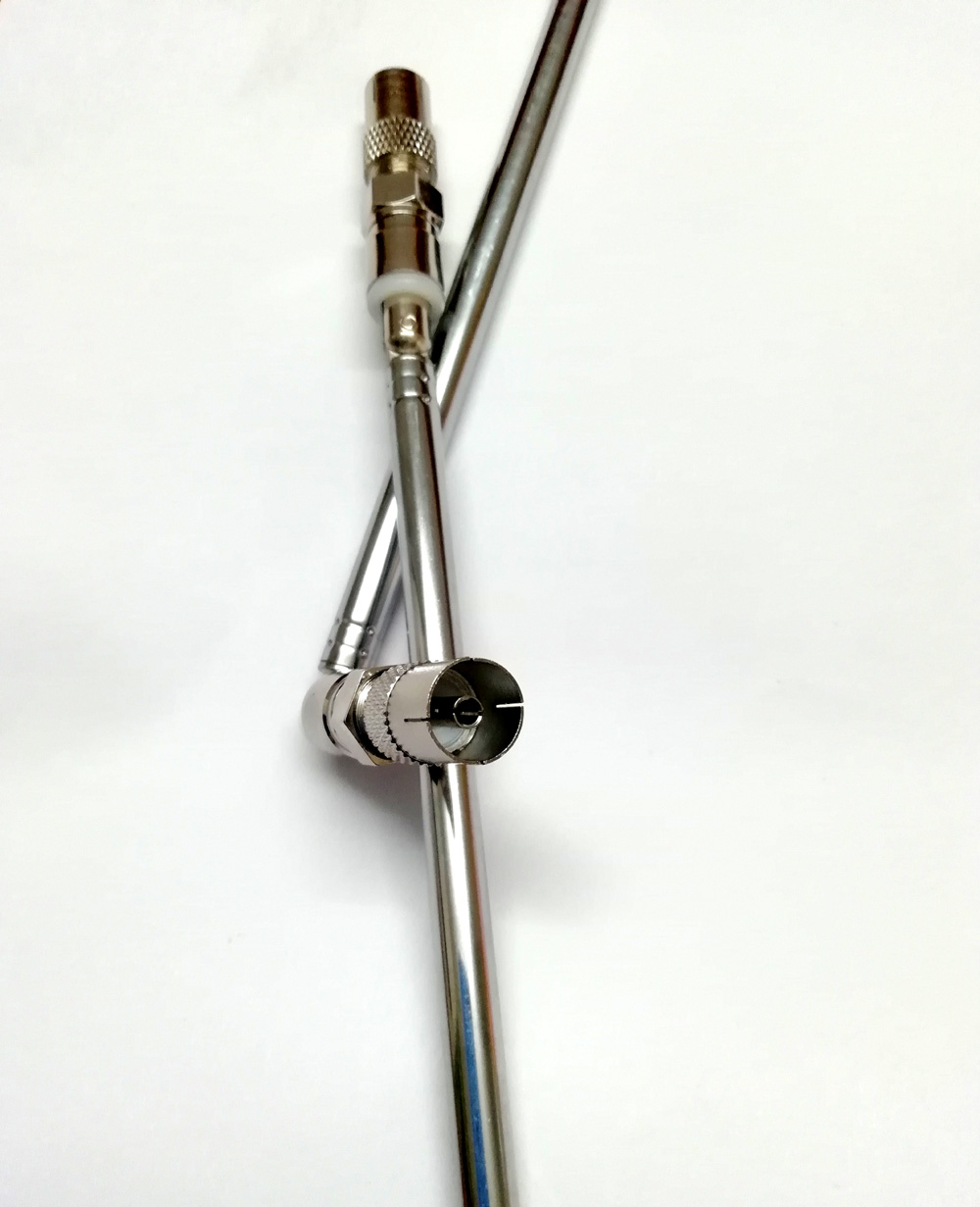 FM Antenna Telescopic Aerial 75 Ohm UNBAL For All F Connector Radio & Tivoli Aduio One Two Three Music System Female adapter